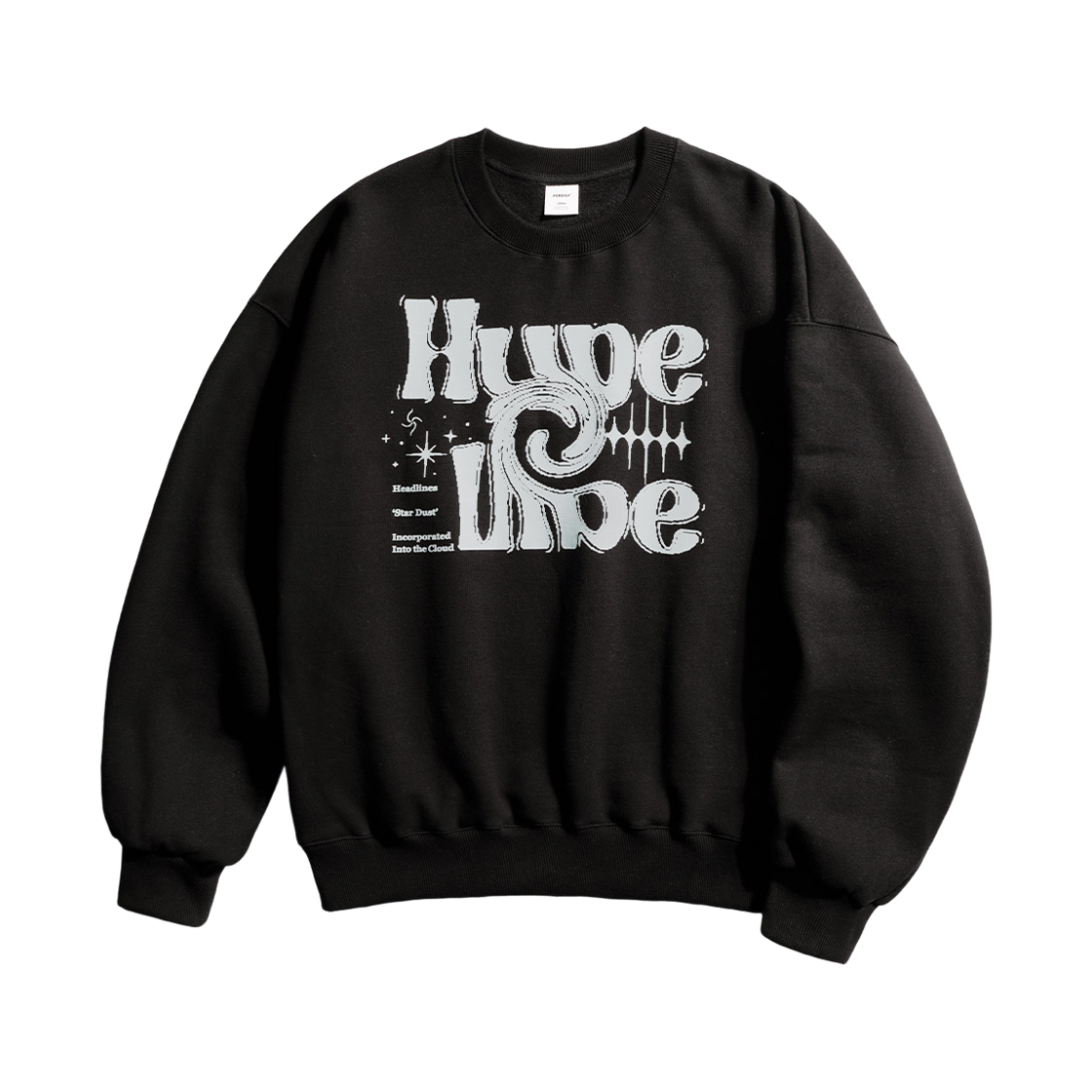 HYMT4607_Black_291 PERSTEP Hype Sweat Shirt Black HYMT4607