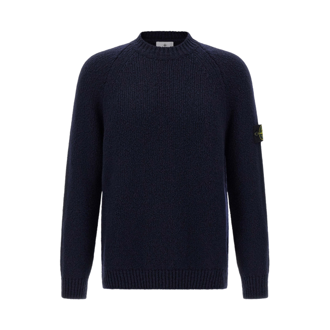K2S1551000-50S00N1-V0020 Stone Island 5100050 Fancy Yarn Mouliné Wool Crewneck Jumper with Raglan Sleeves Navy Blue - 25FW
