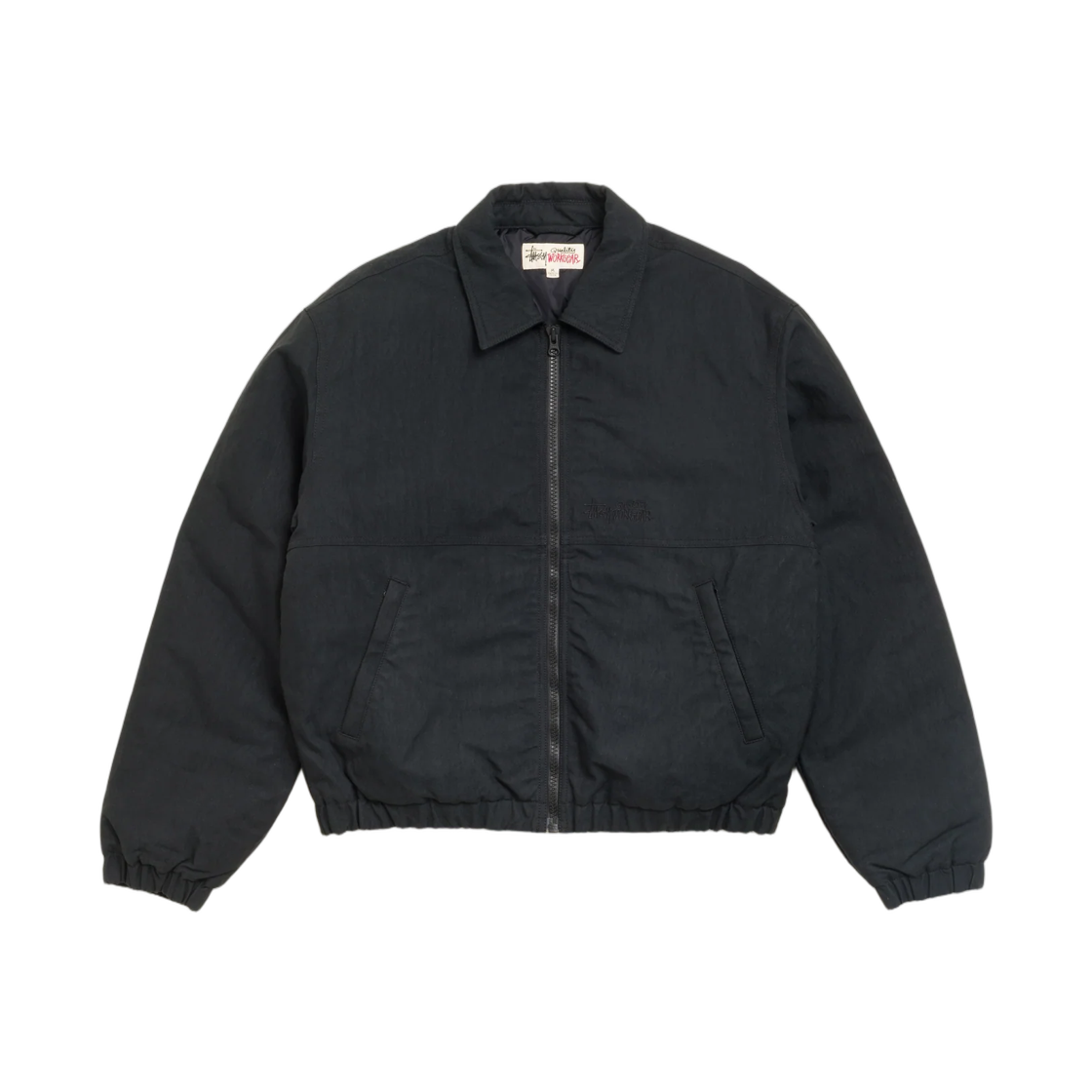 115947 Stussy Nyco Collared Work Jacket Black