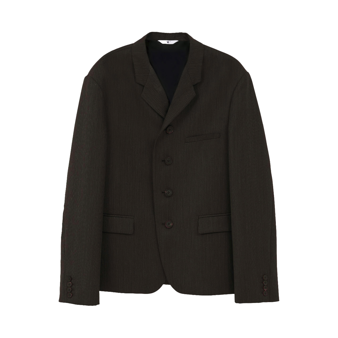 에스티유 라운디드 싱글 브레스티드 자켓 인 차콜(STU Rounded Single Breasted Jacket In Charcoal)