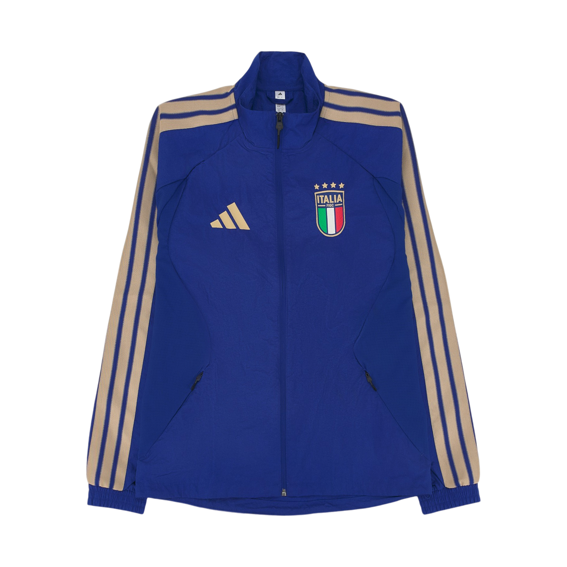 JY9602 Adidas Italy Home Anthem Jacket Bold Blue - KR Sizing (Non Marking Ver.)