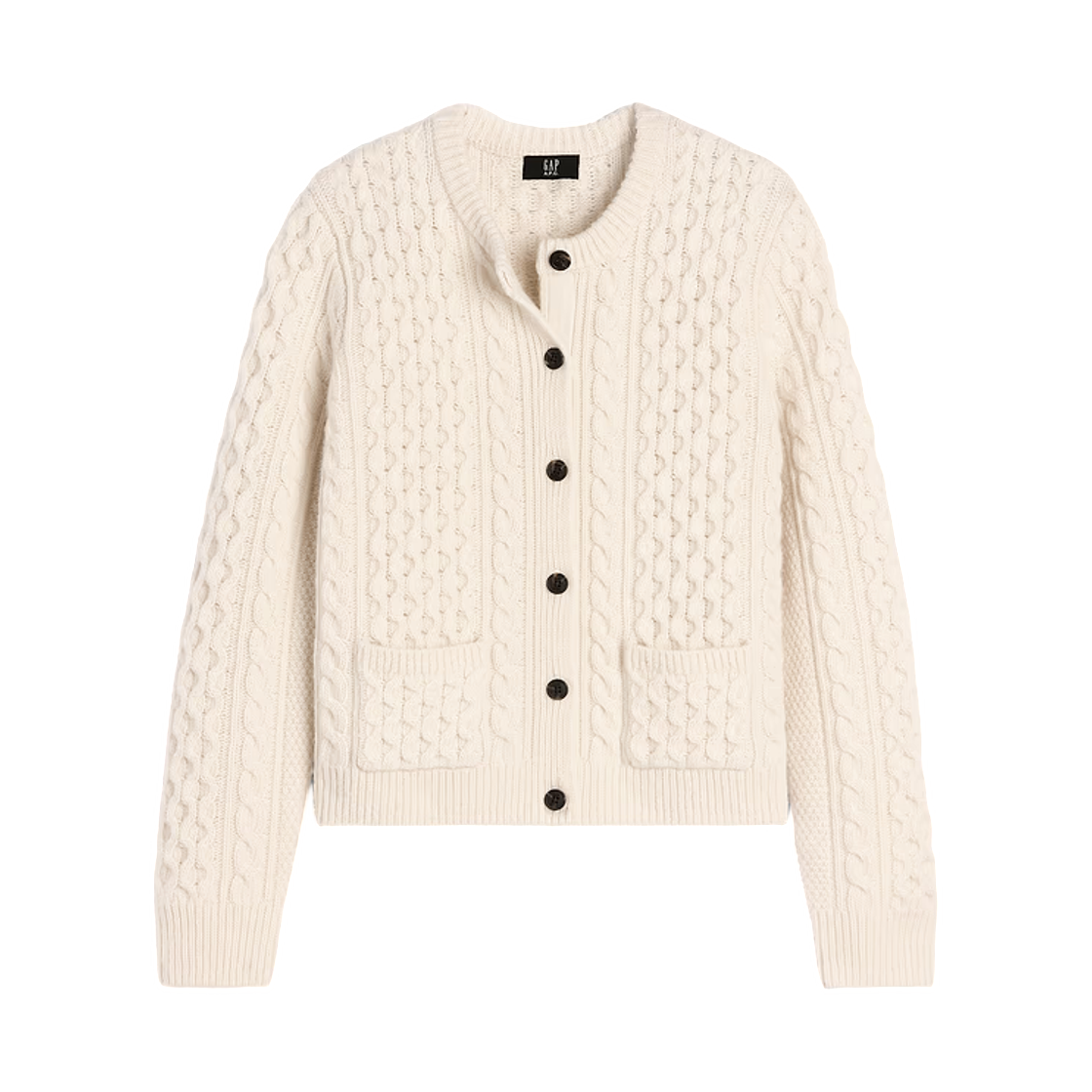 (W) 갭 x 아페쎄 울 케이블 니트 가디건 치노((W) Gap x A.P.C. Wool Cable-Knit Cardigan Chino) - 1
