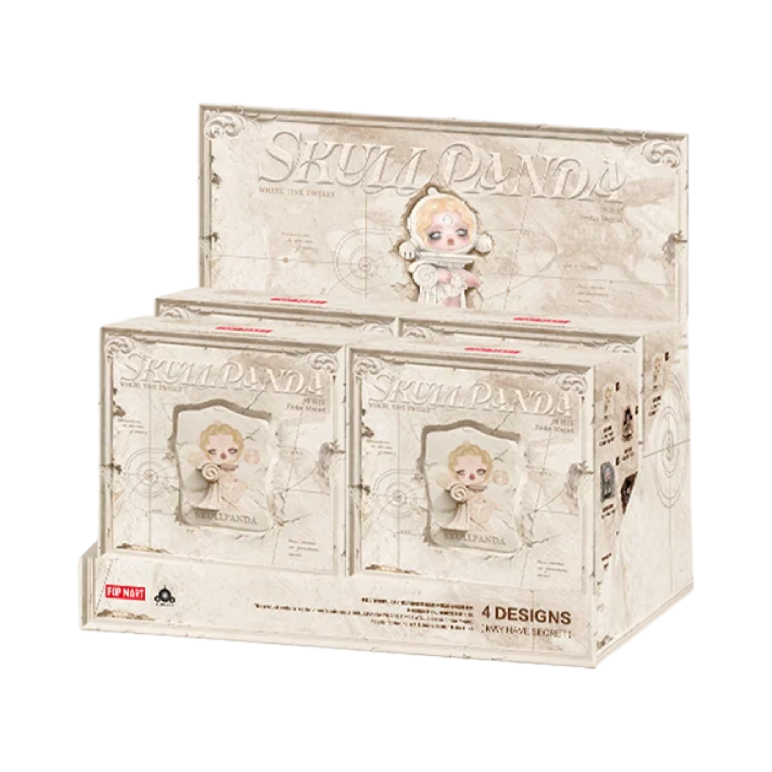 - Pop Mart Skullpanda Where Time Dwells Series Fridge Magnet Sealed Case (4 Blind Boxes)