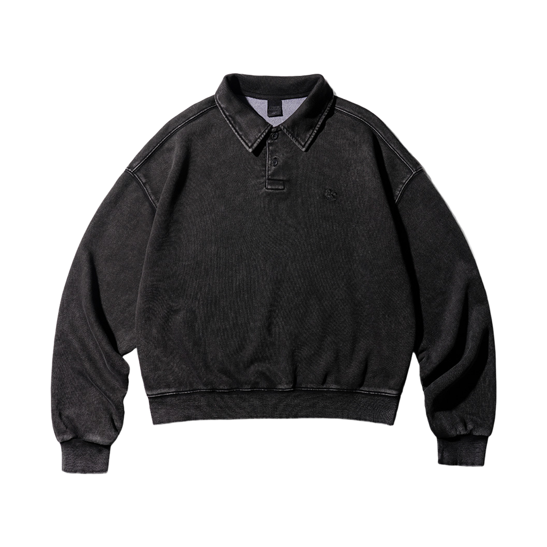SJMT6917_darkgray_29 EZKATON EZ Pigment Dyed Collar Sweatshirt Darkgray SJMT6917