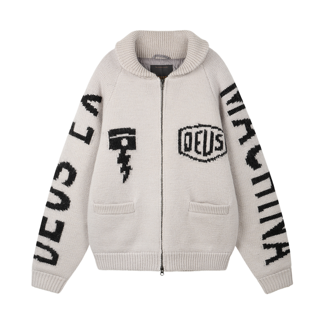 [6% 적립] 데우스 엑스 마키나 모토 카우찬 집 니트 가디건 라이트 그레이([6% 적립] Deus Ex Machina Moto Cowichan Zip Knit Cardigan L/Grey) - 2