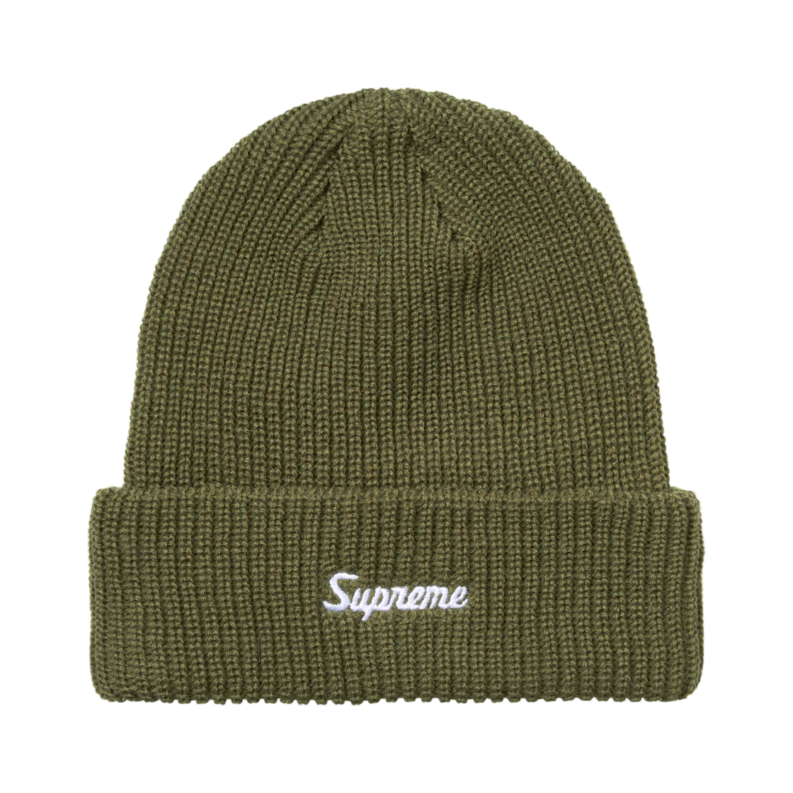 - Supreme Loose Gauge Beanie Olive - 26FW