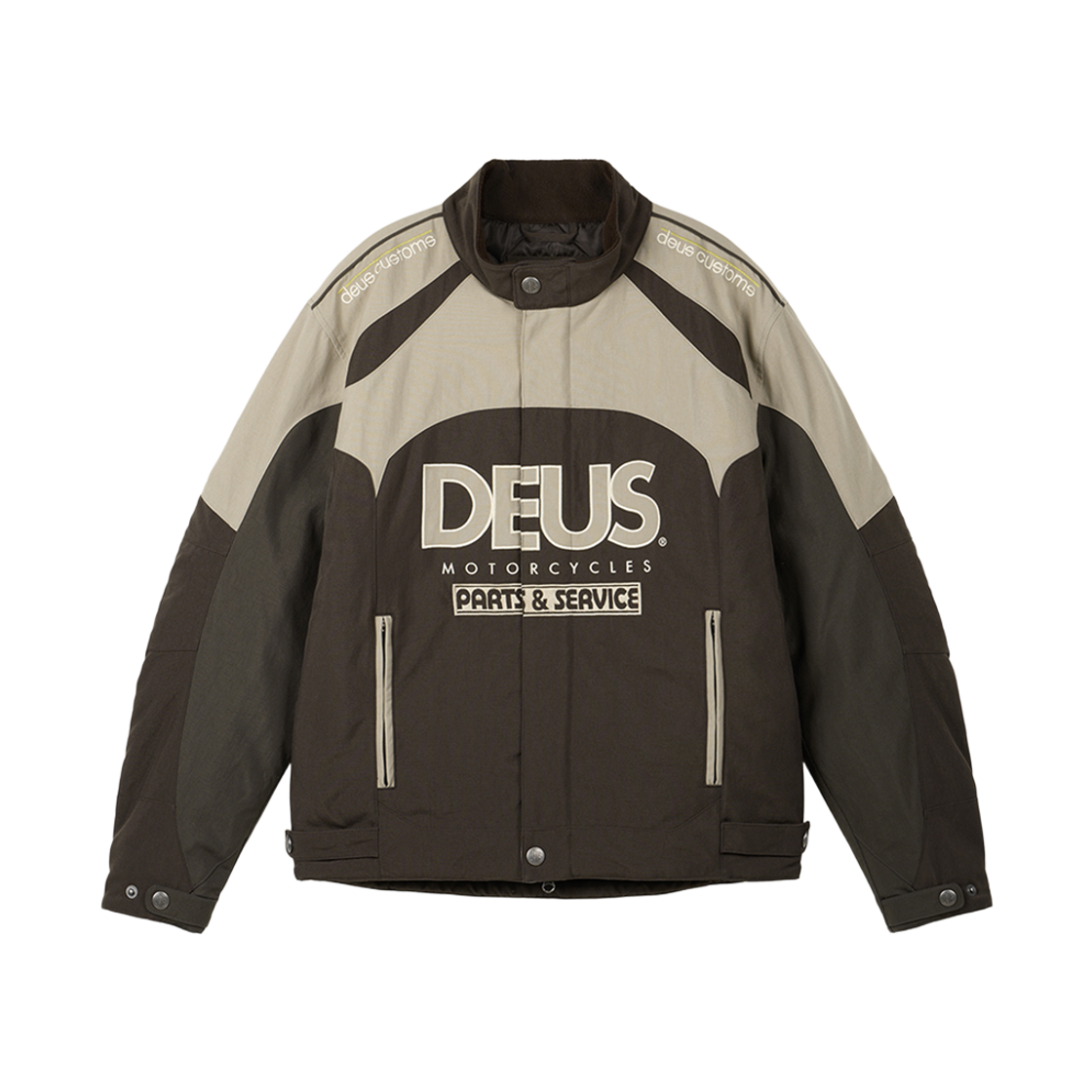 [6% 적립] 데우스 엑스 마키나 바이커 스탠드 넥 점퍼 브라운([6% 적립] Deus Ex Machina Biker Stand Neck Jumper Brown)