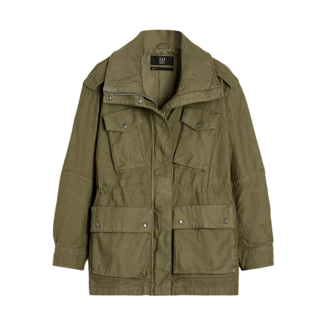 (W) 갭 x 아페쎄 오버사이즈 유틸리티 자켓 오일 그린((W) Gap x A.P.C. Oversized Utility Jacket Oil Green)