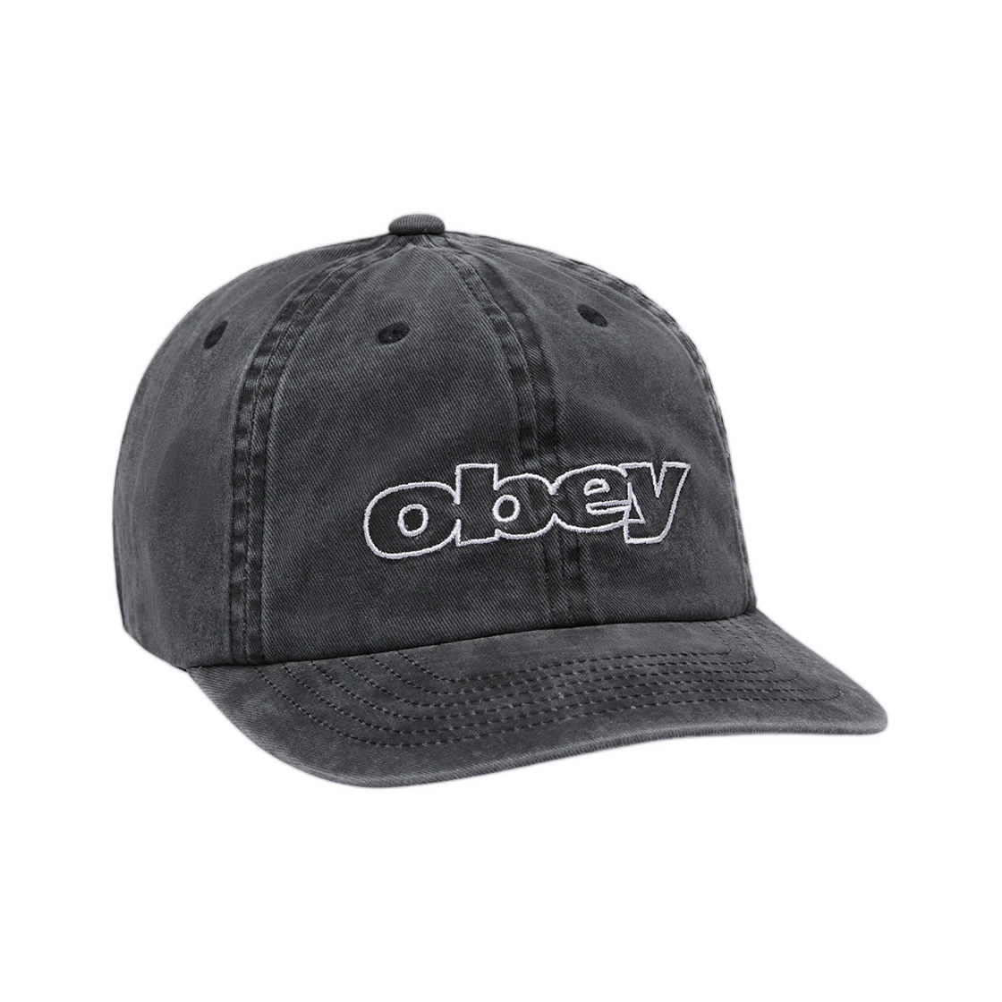 100580450 Obey Pigment Outline Delta 6 Panel SB Pigment Black
