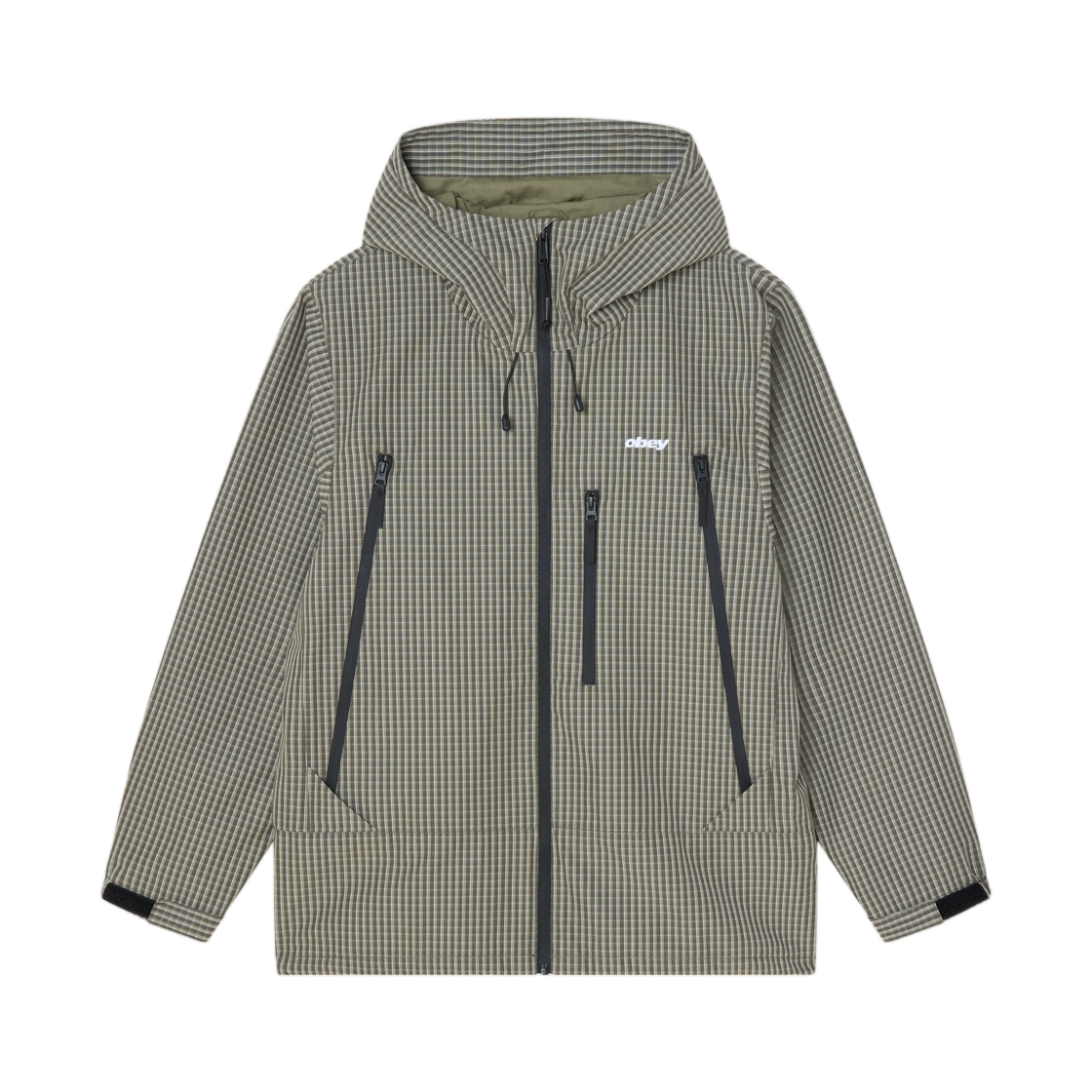 121800639 Obey Obsidian Jacket Vetiver Plaid