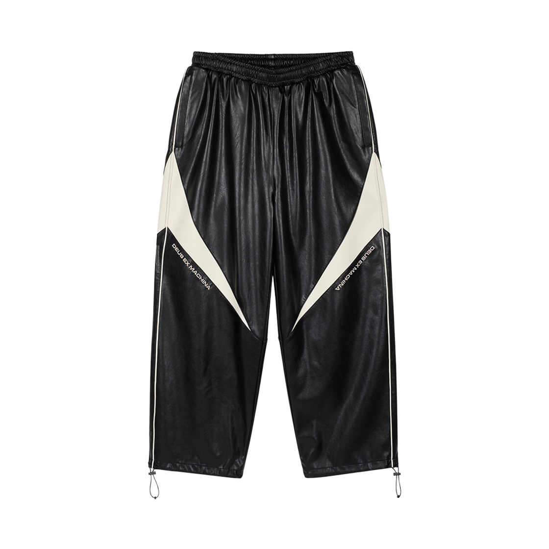 D263UPT245099 [6% 적립] Deus Ex Machina Faux Leather Track Pant Black