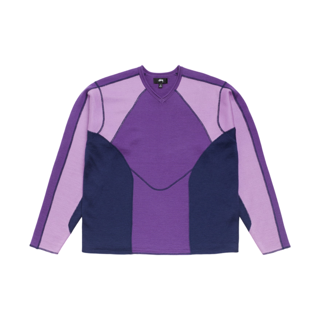 117312 Stussy Wave Knit Sweater Lavender