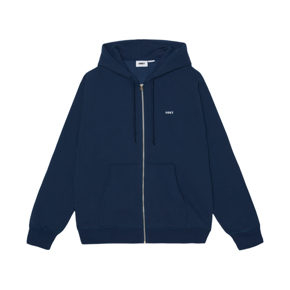 112460022 Obey Established Works Bold Zip Hood Pageant Blue