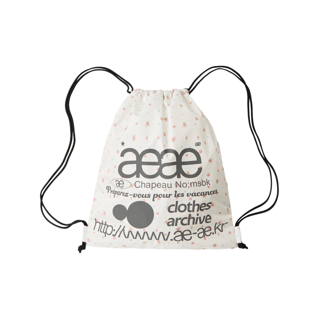 [오프라인 전용] 에이이에이이 우먼 웹 로고 플라워 짐 색 화이트 - 26SS([오프라인 전용] AEAE Women Web Logo Flower Gym Sack White - 26SS)