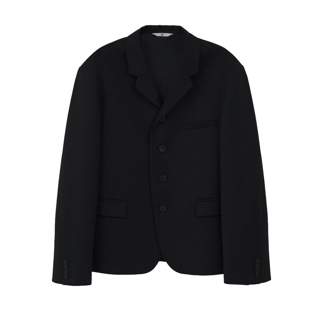 에스티유 라운디드 싱글 브레스티드 자켓 인 블랙(STU Rounded Single Breasted Jacket In Black)