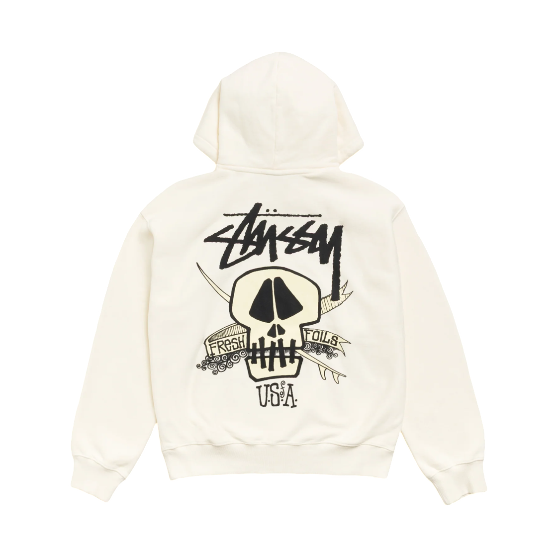 1925216 Stussy Fresh Foils Hoodie Garment Dyed Bone