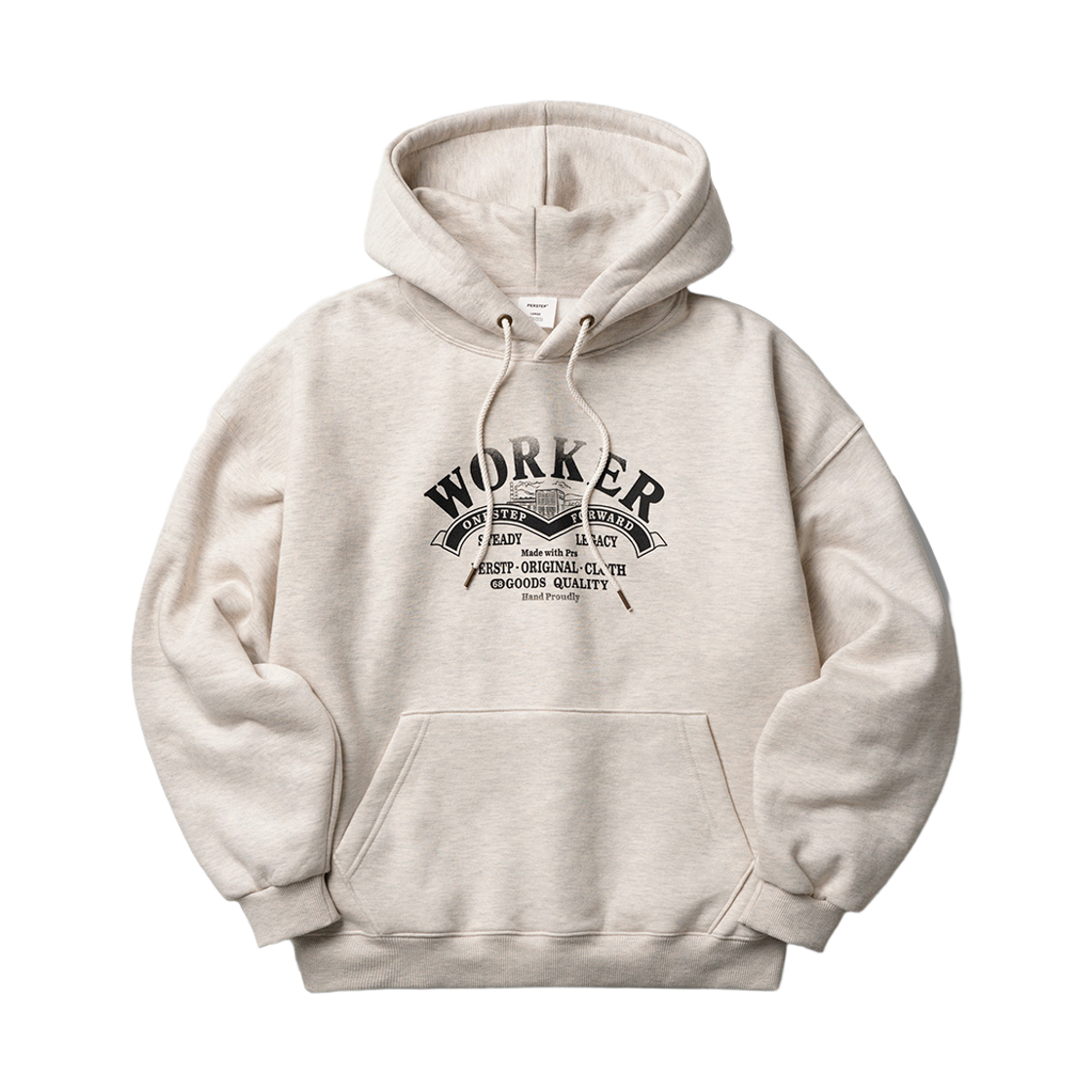 HYHD4657_Oatmeal_291 PERSTEP Worker Warm Hoodie Oatmeal HYHD4657