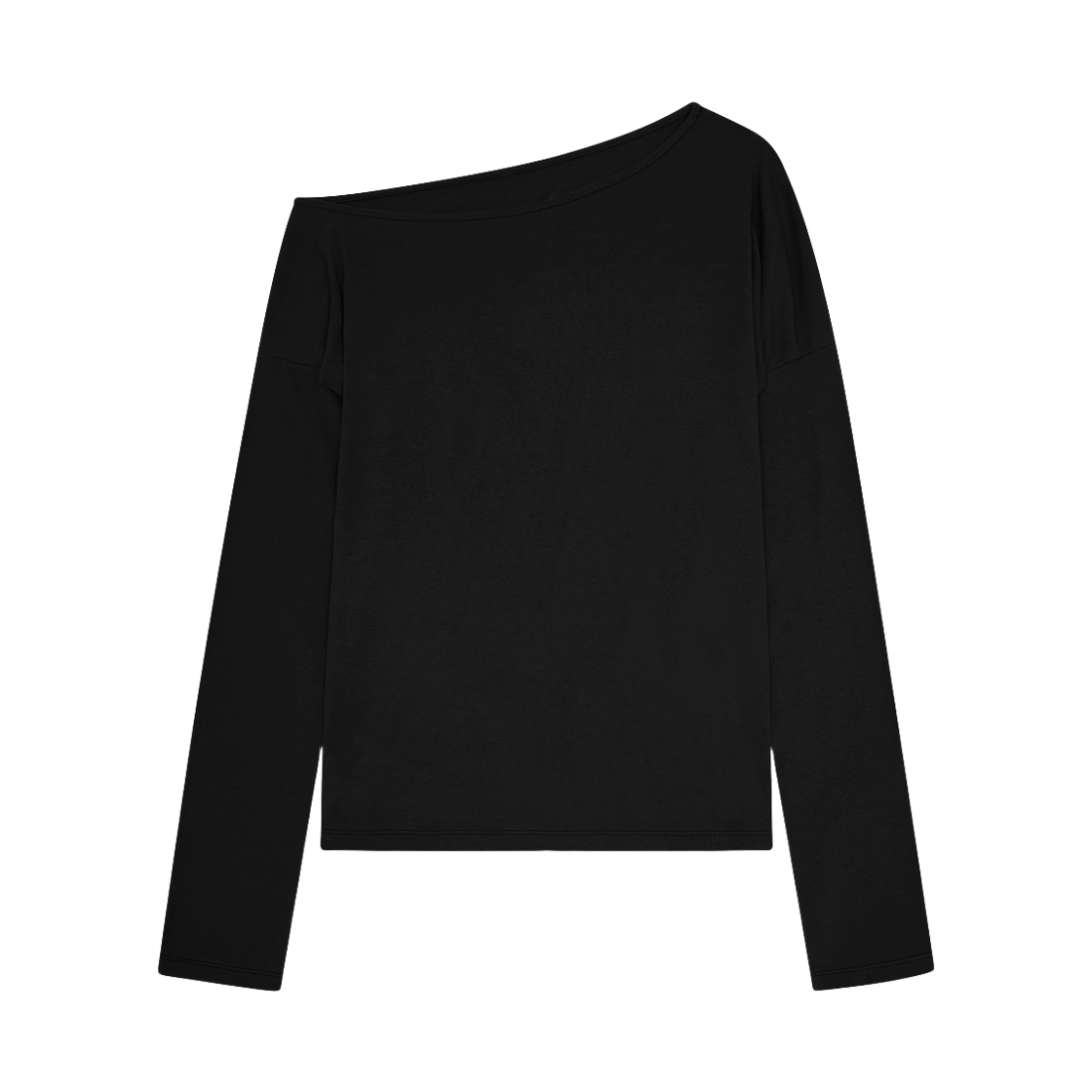 베리시 이즈핏 원숄더 드레이프 탑 블랙(Verish EASE FIT One Shoulder Draped Top Black) - 1