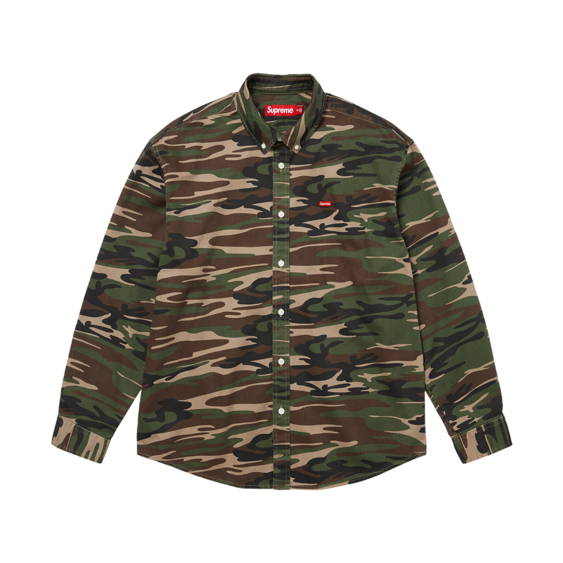- Supreme Small Box Shirt Woodland Camo - 26FW