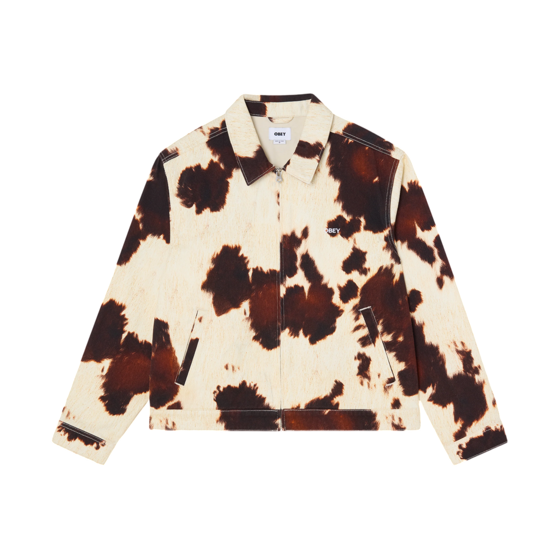 121800627 Obey Workshop Jacket Cow Print