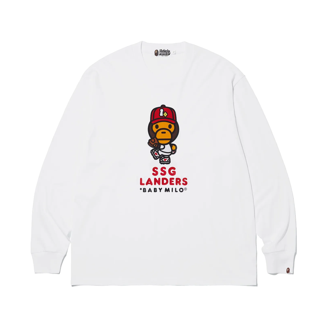- BAPE x SSG Landers Milo Graphic L/S T-Shirt White
