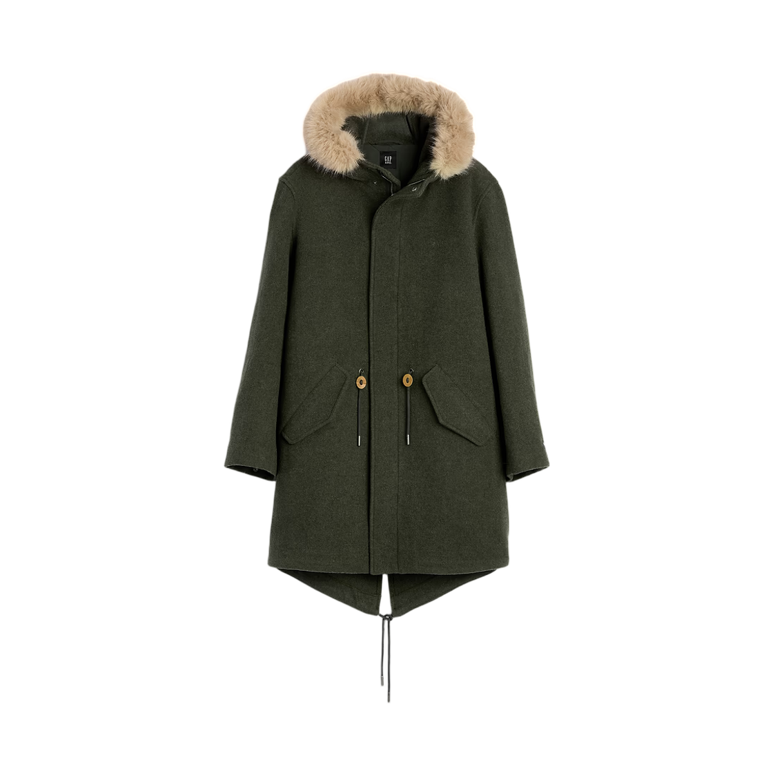 (W) 갭 x 아페쎄 오버사이즈 울-블렌드 파카 에버그린((W) Gap x A.P.C. Oversized Wool-Blend Parka Evergreen)