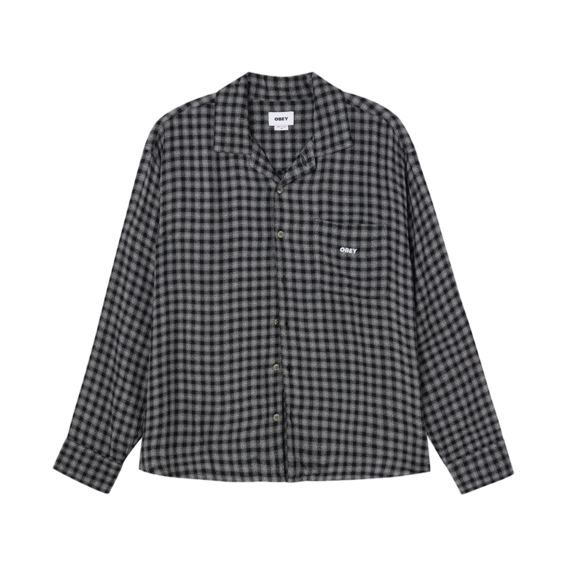 181200431 Obey Flynn Shirt Black Multi
