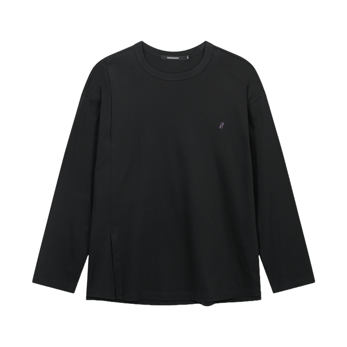 ZI5TS521BK ZIOSONGZIO Slogan Slit Long Sleeve Black