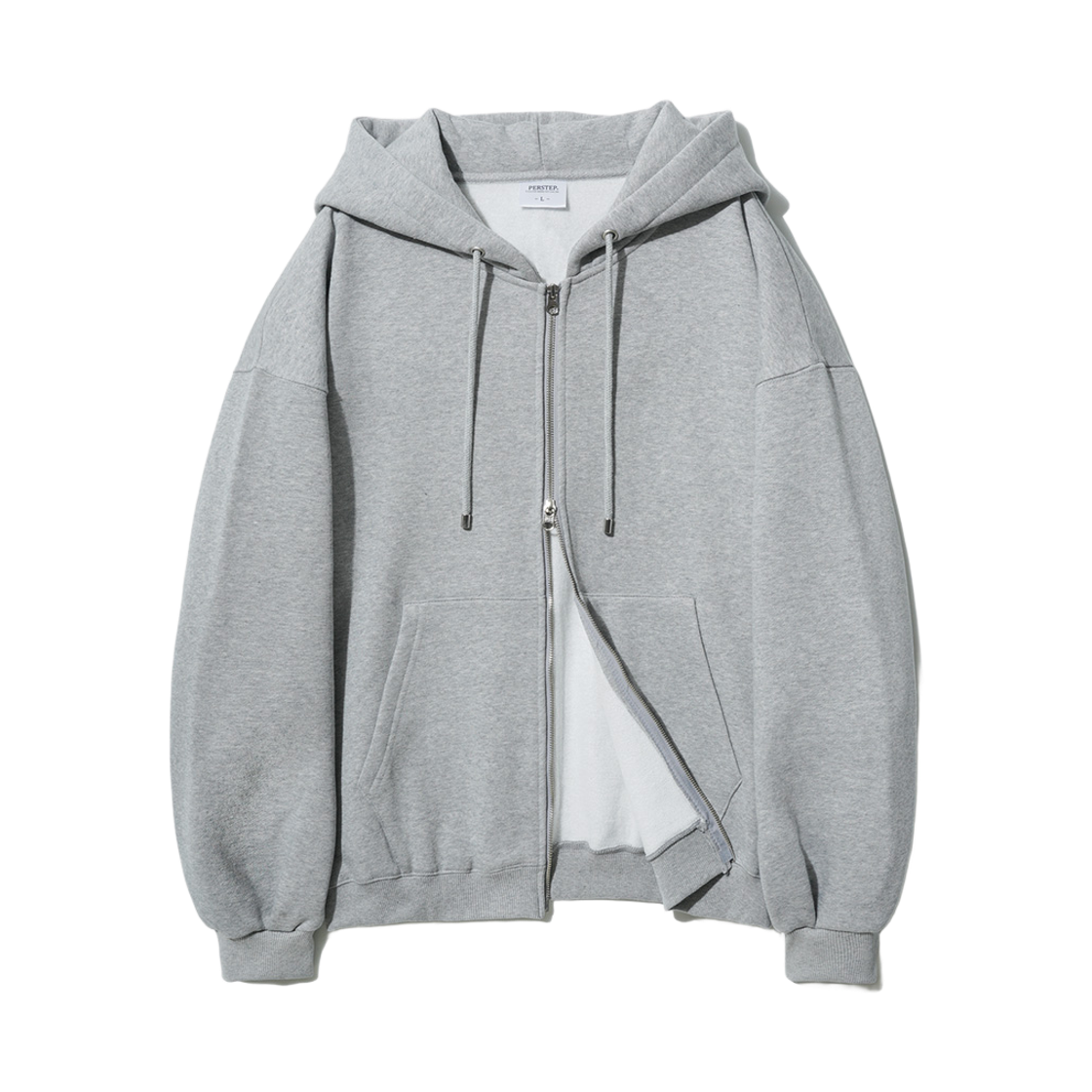JUHD4453_Gray_291 PERSTEP Two Finder Hoodie Zip-up Gray JUHD4453