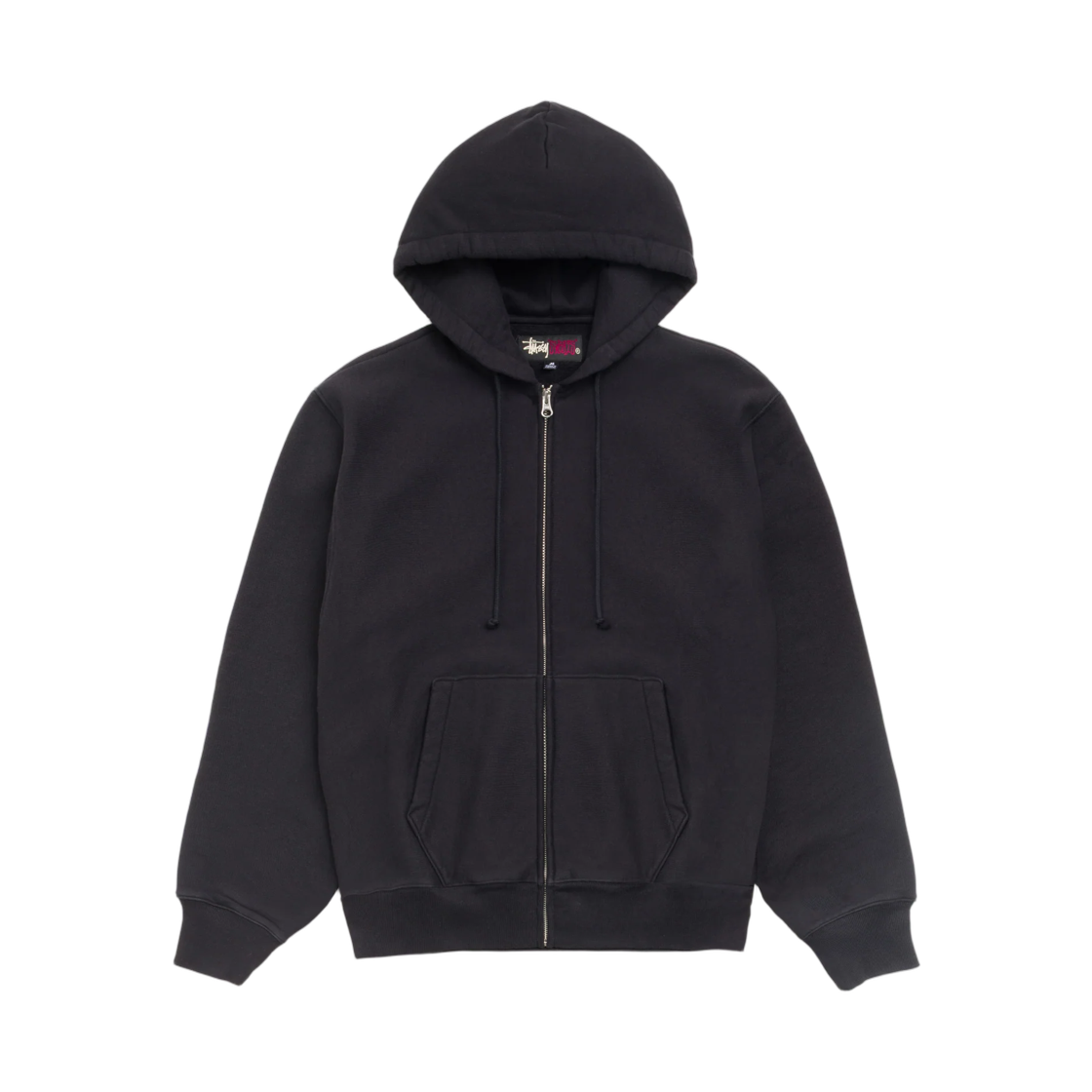 118634 Stussy Fleece Zip Hoodie Black