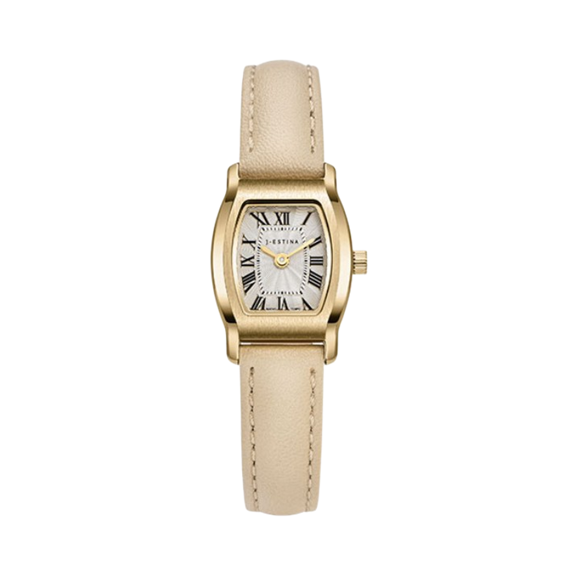 JWT2LE6BF604GOBE0 Jestina Nuovo Tempo Tono 가죽시계 - 골드 (Jwt2Le6Bf604Gobe0)