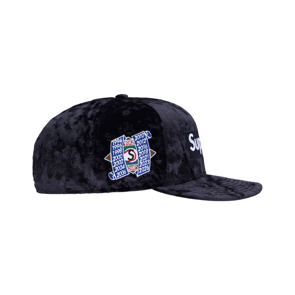 슈프림 크러쉬드 벨벳 박스 로고 뉴에라 네이비 - 26FW(Supreme Crushed Velvet Box Logo New Era Navy - 26FW) - 2
