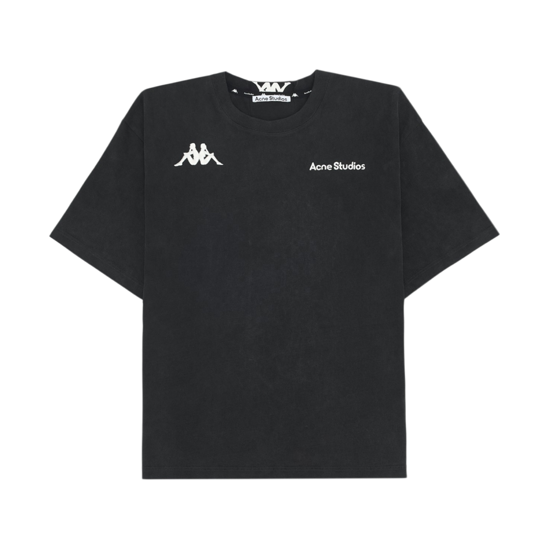 CL0325-900 Acne Studios x Kappa Short Sleeve Logo T-Shirt Black