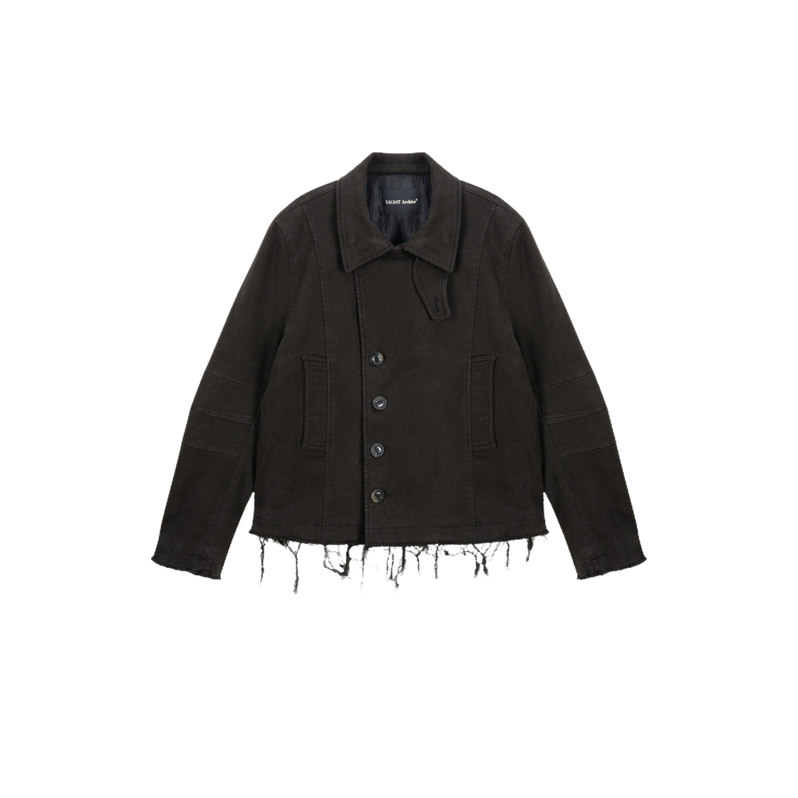 베이컨트 아카이브 레븐 코튼 더블 피코트 블랙(Vacant Archive Men Leven Cotton Double Pea Coat Black)