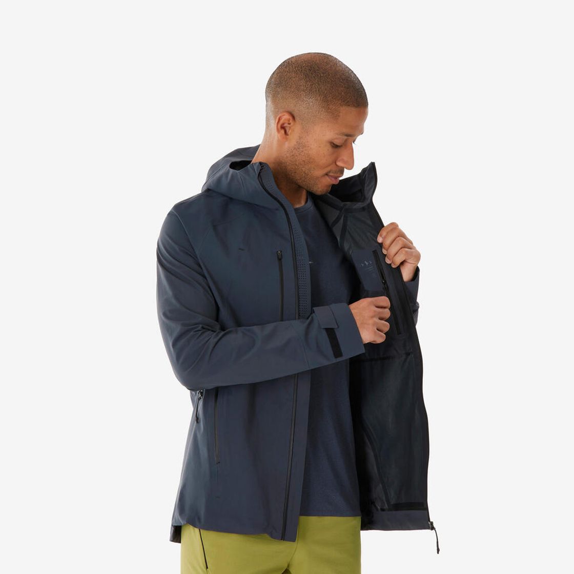 데카트론 남성 경량 방수 등산 재킷 MH900 슬레이트 그레이(Decathlon Men's Lightweight Waterproof Hiking Jacket MH900 Slate Grey) - 6