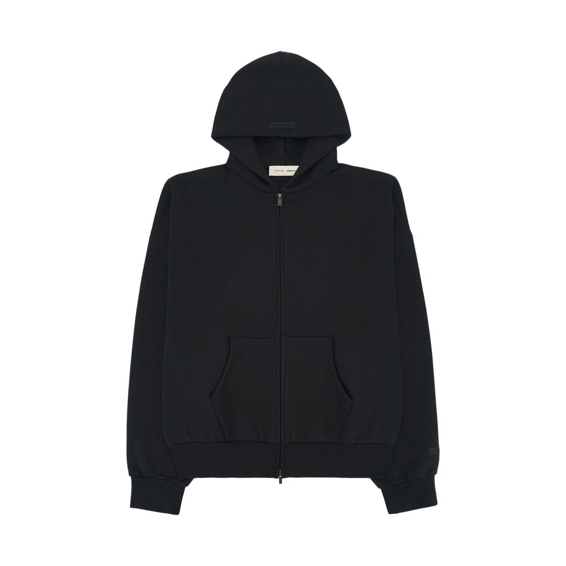 에센셜 클래식 풀 집업 후드 제트 블랙 - 25SS(Essentials Classic Full Zip Up Hoodie Jet Black - 25SS) - 2