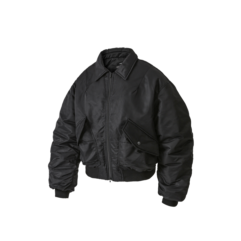 RR6FOT03BK ROARINGRAD 26 Shirring Crop Bomber Black