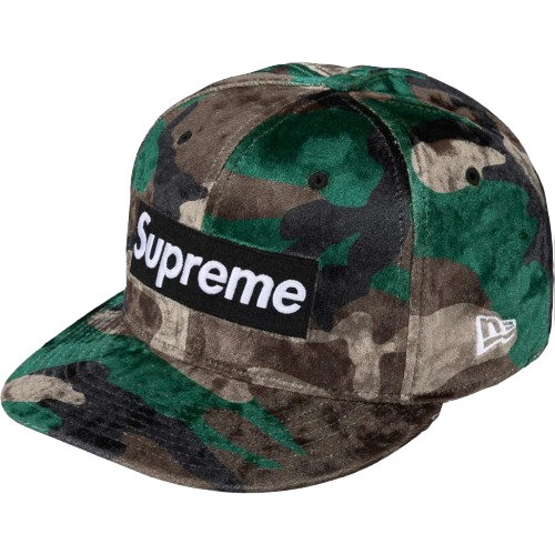 - Supreme Crushed Velvet Box Logo New Era Woodland Camo - 26FW