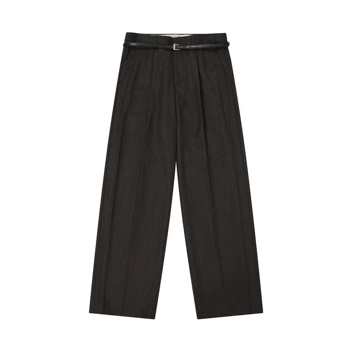 에스티유 크리즈 벨트 슬랙스 인 차콜(STU Crease Belt Slacks In Charcoal) - 1