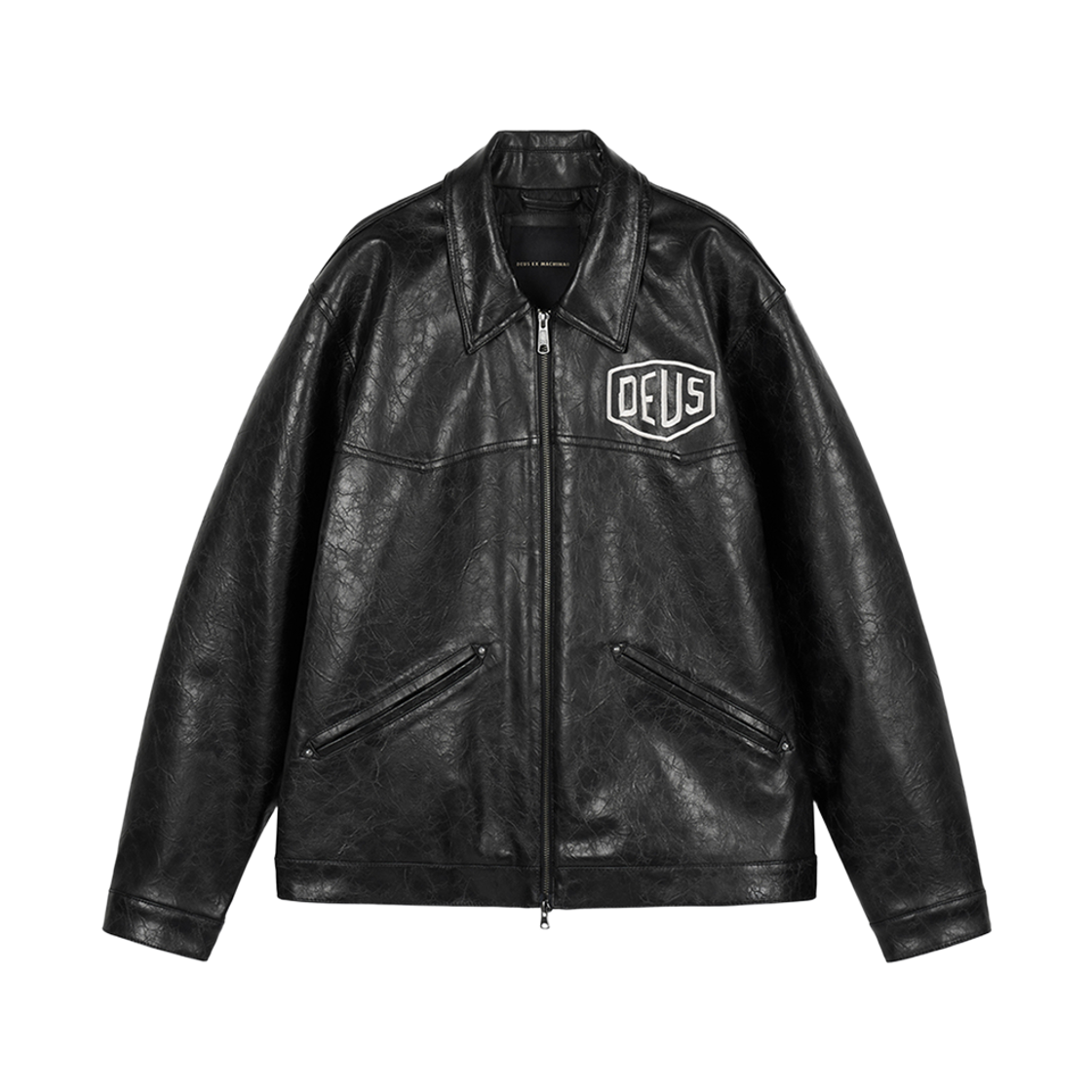 [6% 적립] 데우스 엑스 마키나 라이더스 프렌즈 폭스 레더 재킷 블랙([6% 적립] Deus Ex Machina Rider's Friends Faux Leather Jacket Black)