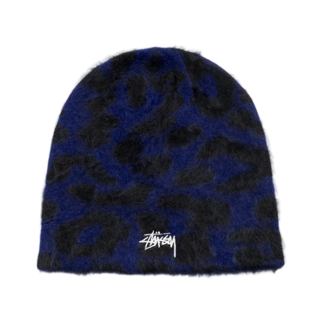1321282 Stussy Cashmere Leopard Skullcap Royal