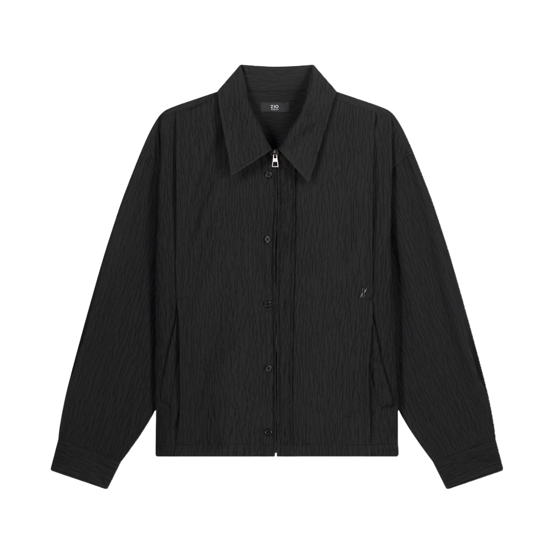 BI5SH511BK ZIOSONGZIO COLLECTION Pleats Zip Up Shirt Black