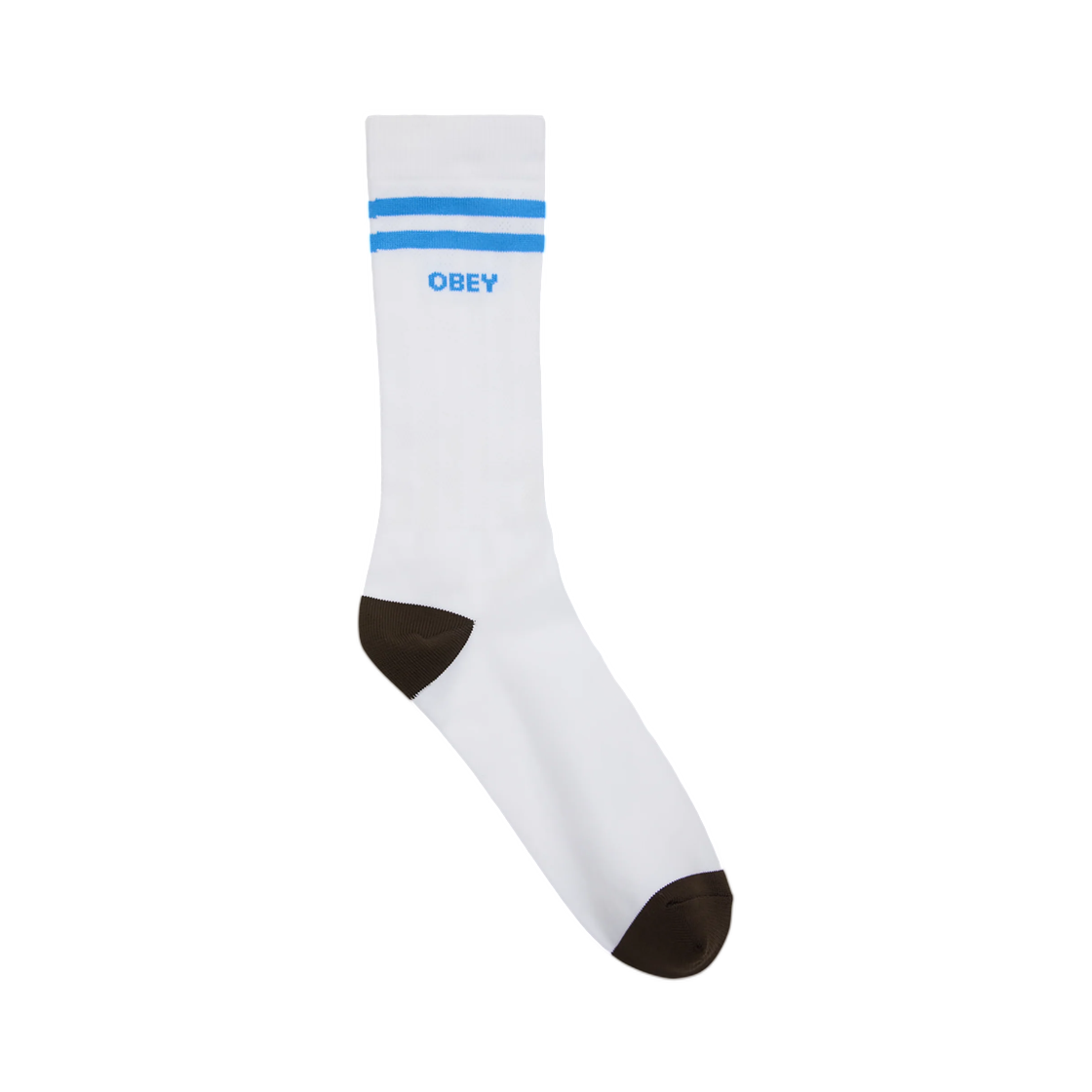 100260191 Obey Soccer Socks White Azure Blue