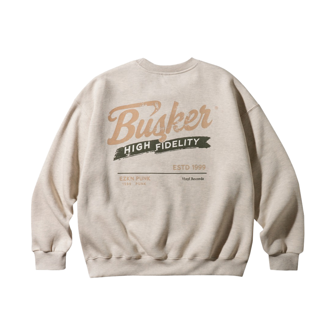 KHMT6891_oatmeal_29 EZKATON Busker Sweatshirts Oatmeal KHMT6891