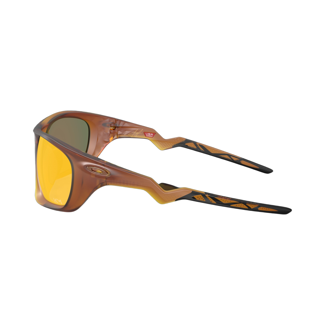 오클리 라테랄리스 매트 다크 앰버 프레임 프리즘 루비 렌즈 하이 브릿지 핏(Oakley Lateralis Matte Dark Amber Frame Prizm Ruby Lenses High Bridge Fit) - 2
