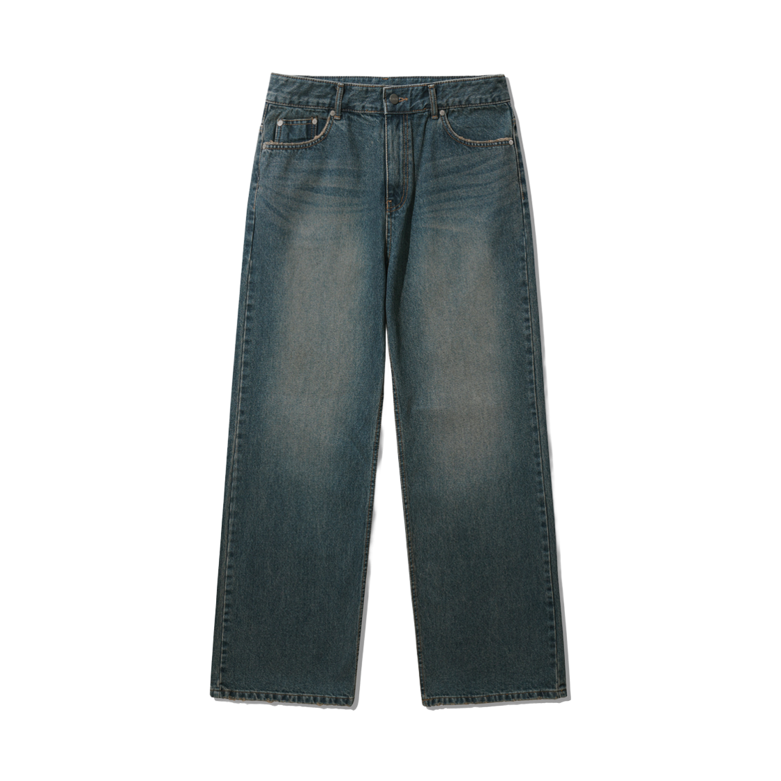KMLP6669_Vintageblue_291 EZKATON Smoke Wide Denim Pants Vintageblue KMLP6669