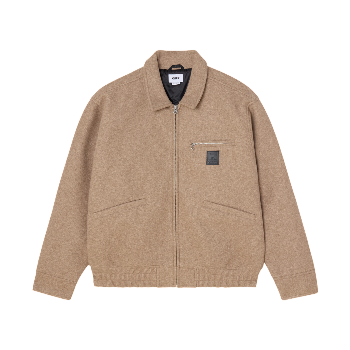 121800628 Obey Ledger Blouson Jacket Latte