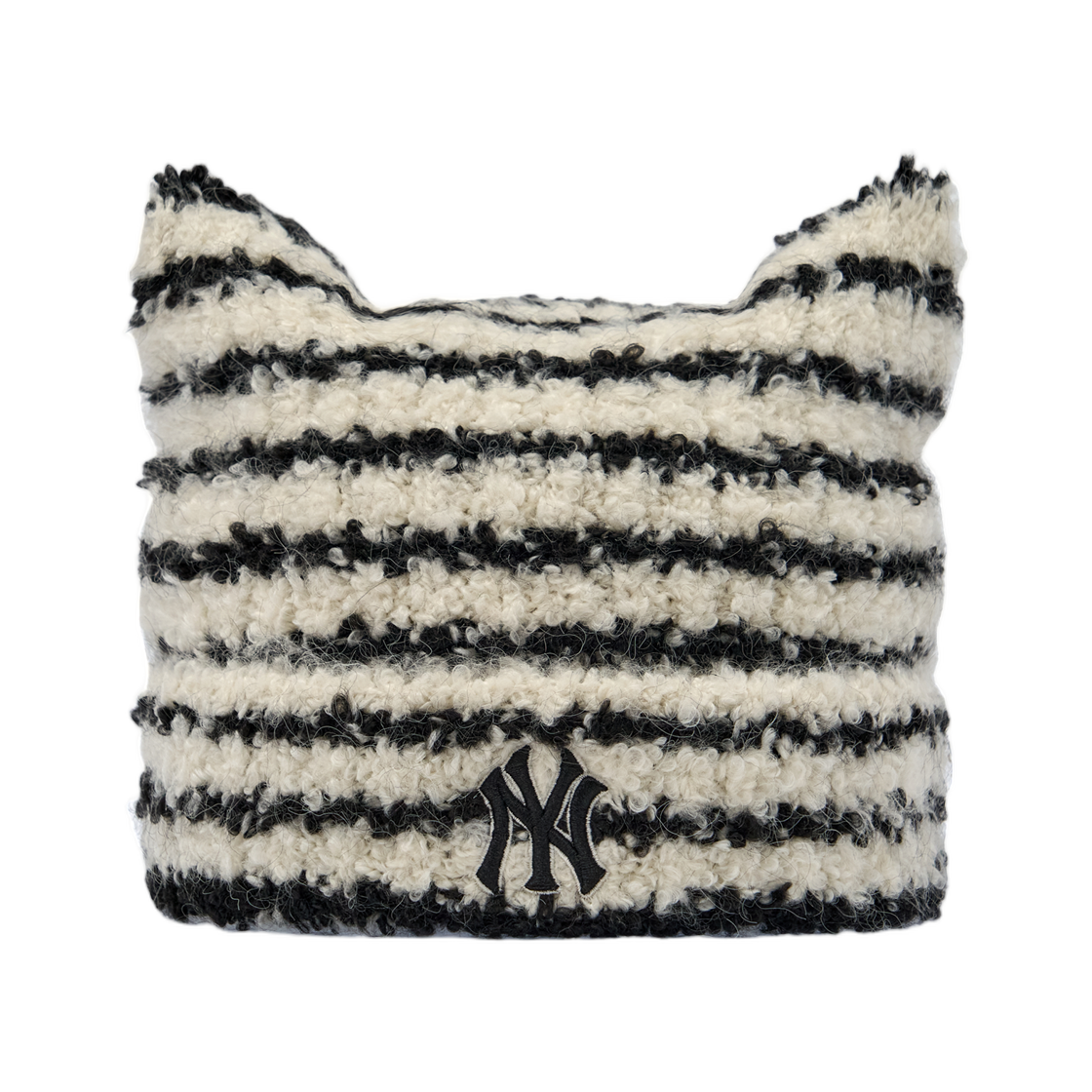 MLB 스트라이프 미야옹 비니 뉴욕양키스 블랙(MLB Stripe Meowing Beanie New York Yankees Black)