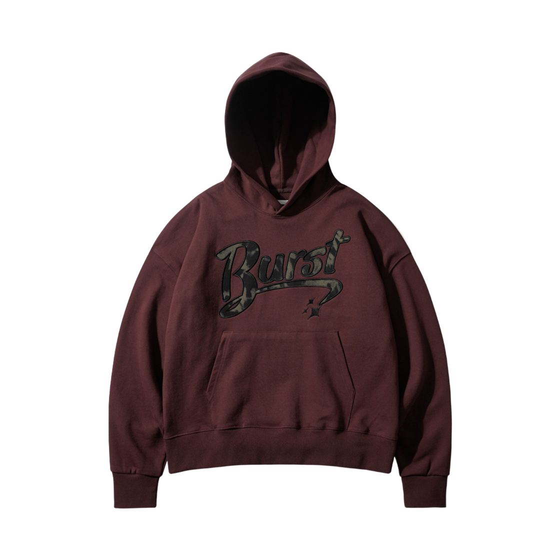 SHHD6724_Burgundy_291 EZKATON Burst Heavy Cotton Hoodie Burgundy SHHD6724