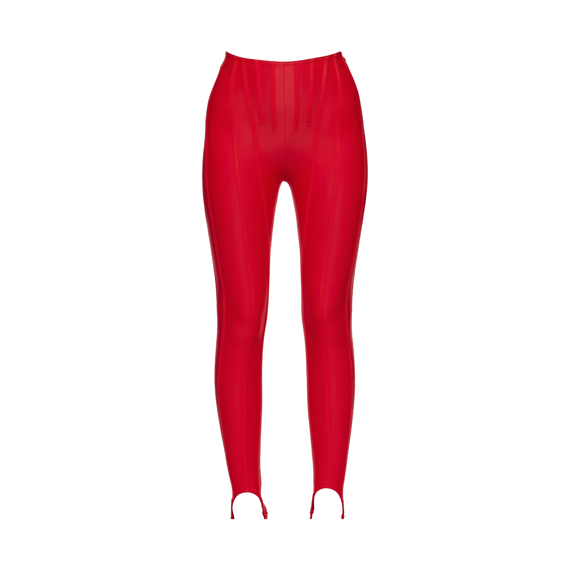 25F3PA0481842-3080 (W) Mugler Corset Leggings Bright Red